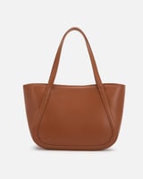 شنطة نسائية بتصميم كلاسيك بلون بني.