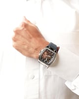 ساعة رجالية اوتوماتيك بلون أزرق