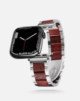 سوار ساعة آبل من الستيل والخشب