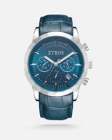 ‎ ساعة رجالية كلاسيك بلون أزرق