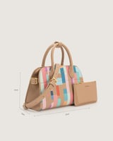 شنطة زهر النسائية جلد بلون بني