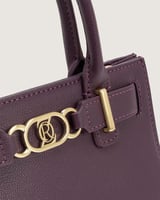 شنطة برق النسائية جلد بلون أرجواني