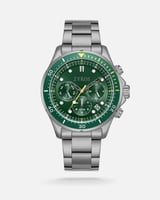 ساعة رجالية بسير ستيل باللون الرمادي