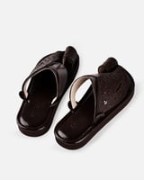 حذاء رجالي من الجلد الطبيعي بلون بني