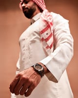 ساعة غيث الرجالية ستيل بلون فضي