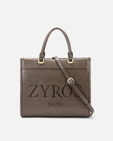 شنطة نسائيه بتصميم متفرد بلون رمادي