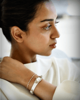 ساعة نغم النسائية تعبر عنك بسير جلدي بلون أبيض