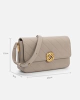 شنطة نسائية بتصميم أنيق بلون بيج