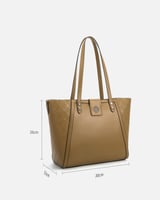 شنطة نسائية من الجلد باللون الزيتي