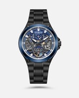 ساعة نُور الرجالية اتوماتيك بلون رمادي