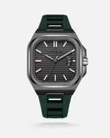 هدية رجالية من ساعة ومحفظة بلون أخضر