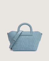شنطة نسائية من القماش الجينز بلون أزرق فاتح