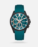 ساعة سيف الرجالية بسير من الربل بلون أزرق