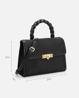 شنطة نسائية بتصميم عصري بلون أسود