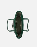 شنطة نسائية واسعة بلون أخضر منقوش