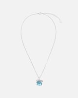 سلسال نسائي بلون فضي بتصميم جذاب