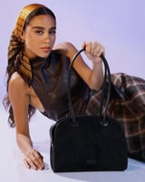 شنطة تالة النسائية مخمل بلون أسود