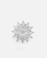 بروش نسائي بتصميم مميز بلون فضي