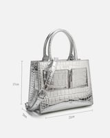 ‎ شنطة نسائية للمناسبات بلون فضي