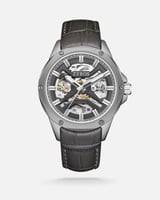 ساعة حياة الرجالية اتوماتيك بلون رمادي