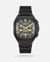 ساعة أركان الرجالية بميناء مربع بلون أسود