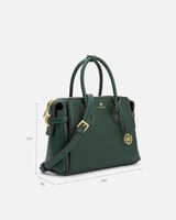 شنطة نسائية من الجلد الفاخر بلون أخضر