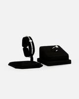 اسوارة وخاتم نسائي بتصميم جذاب بلون فضي