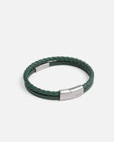 سوار رجالي بتصميم سوارين معا باللون الأخضر