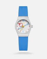 ساعة للأطفال بسير ربل بلون أزرق