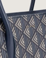 شنطة ورد النسائية جلد بلون أزرق