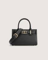 شنطة برق النسائية جلد بلون أسود