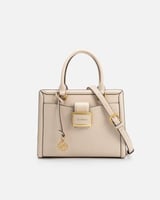 شنطة عملية من الجلد الفاخر بلون بيج