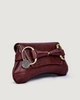 شنطة نرجس النسائية جلد بلون عودي.