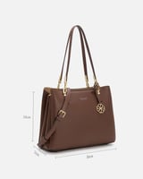 ‎ شنطة نسائية أنيقة بلون بني