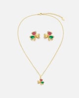 طقم أطفال بتصميم ناعم باللون الذهبي