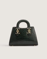 شنطة نسائية بمقاس متوسط بلون زيتي