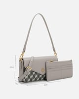 شنطة نسائية أنيقة بلون رمادي