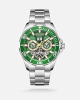 ساعة رجالية اتوماتيك ستيل باللون الفضي