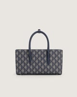 شنطة ورد النسائية جلد بلون أزرق