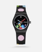 ساعة للأطفال بسير ربل بلون أسود