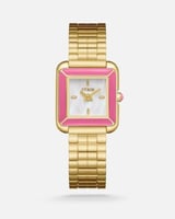 ساعة نسائية بسير ستيل بلون ذهبي