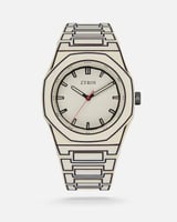 ‎ ساعة رجالية مميزة باللون البيج