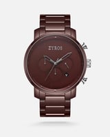 ساعة رجالية بسير سيراميك بلون بني