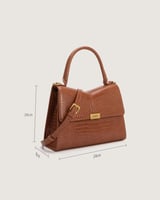 شنطة نسائية متوسطة الحجم بلون بني