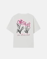 تي شيرت نسائي من القطن باللون الأبيض