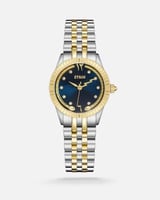 ساعة غزال النسائية ستيل فاخرة بلون ذهبي وفضي