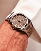 ساعة غيث الرجالية ستيل بلون فضي