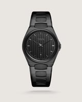 ساعة القمر الرجالية ستيل بلون أسود