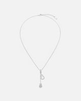 سلسال نسائي بتصميم أنيق بلون فضي