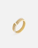 خاتم نسائي مميز بلون ذهبي